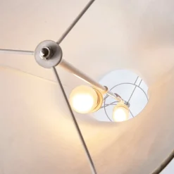 Lindby gulvlampe Liana, højde 123 cm, hvid, tekstil