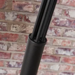 Lindby gulvlampe Lira, 5 lyskilder, højde 205 cm, sort, guld