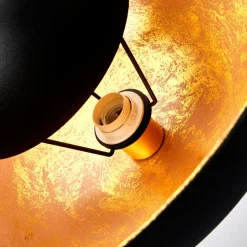 Lindby gulvlampe Mineva. sort/guld, metal, højde 180 cm