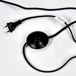 Lindby gulvlampe Mineva. sort/guld, metal, højde 180 cm