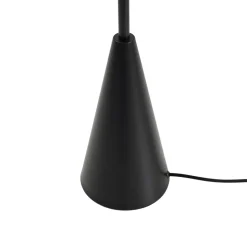 Lindby gulvlampe Norvik, højde 150 cm, sort/grå, metal