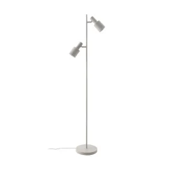 Lindby gulvlampe Ovelia, beige, metal, E27