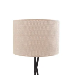 Lindby gulvlampe Soula, Ø 40 cm, beige, plast, E27