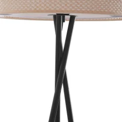 Lindby gulvlampe Soula, Ø 40 cm, beige, plast, E27