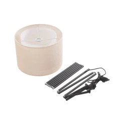 Lindby gulvlampe Soula, Ø 40 cm, beige, plast, E27