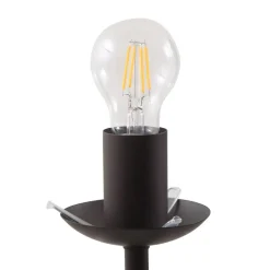 Lindby gulvlampe Valentina, E27, røggrå, glas, 150 cm