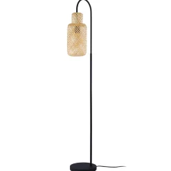 Lindby gulvlampe Venora, 145 cm høj, bambus, E27