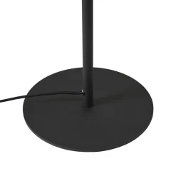 Lindby gulvlampe Virelle, sort/hvid, tekstil, højde 170 cm