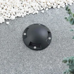 Lindby gulv-spotlight med LED Huban, 15 cm, 4 lyskilder, antracit