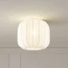 Lindby Helin loftlampe, hvid, stof, Ø 35 cm