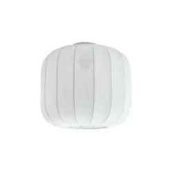 Lindby Helin loftlampe, hvid, stof, Ø 35 cm