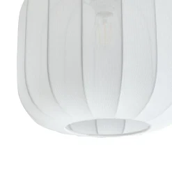 Lindby Helin loftlampe, hvid, stof, Ø 35 cm