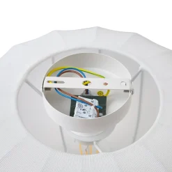 Lindby Helin loftlampe, hvid, stof, Ø 35 cm