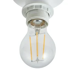 Lindby Helin loftlampe, hvid, stof, Ø 35 cm