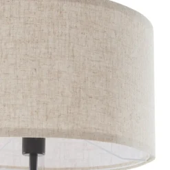 Lindby Herry gulvlampe, sort, træ, trefod, 153 cm