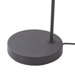 Lindby Hinay tekstil-gulvlampe, sort/guld