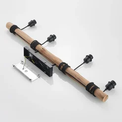 Lindby hængelampe Amilia, stof, 4 lyskilder, grå/beige, E27