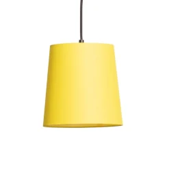 Lindby hængelampe Amilia, stof, 5 lyskilder, rød/grå/gul, E27