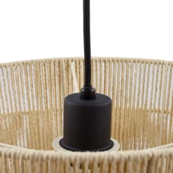 Lindby hængelampe Anuva, natur, papir, Ø 45 cm