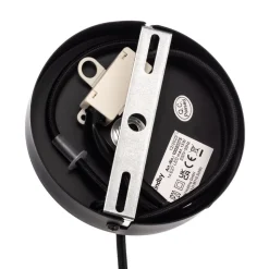 Lindby hængelampe Aurinil, træfarvet, hør, Ø 48cm, E27