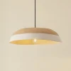 Lindby hængelampe Caliva, Ø 60 cm, beige/hvid, hampesnor