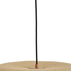 Lindby hængelampe Caliva, Ø 60 cm, beige/hvid, hampesnor