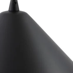 Lindby hængelampe Clarine, sort/hvid, Ø 50 cm, metal