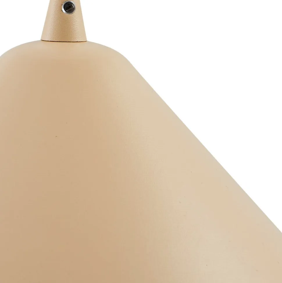 Lindby hængelampe Clarine, beige, Ø 50 cm, metal