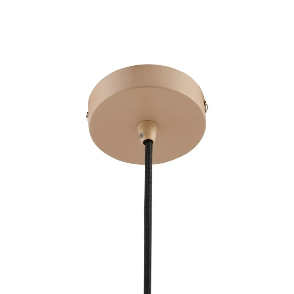 Lindby hængelampe Clarine, beige, Ø 50 cm, metal