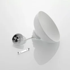 Lindby hængelampe Cliona, hvid, metal, Ø 31 cm, E27