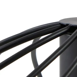 Lindby hængelampe Danika, rund, Ø 50 cm, sort, metal