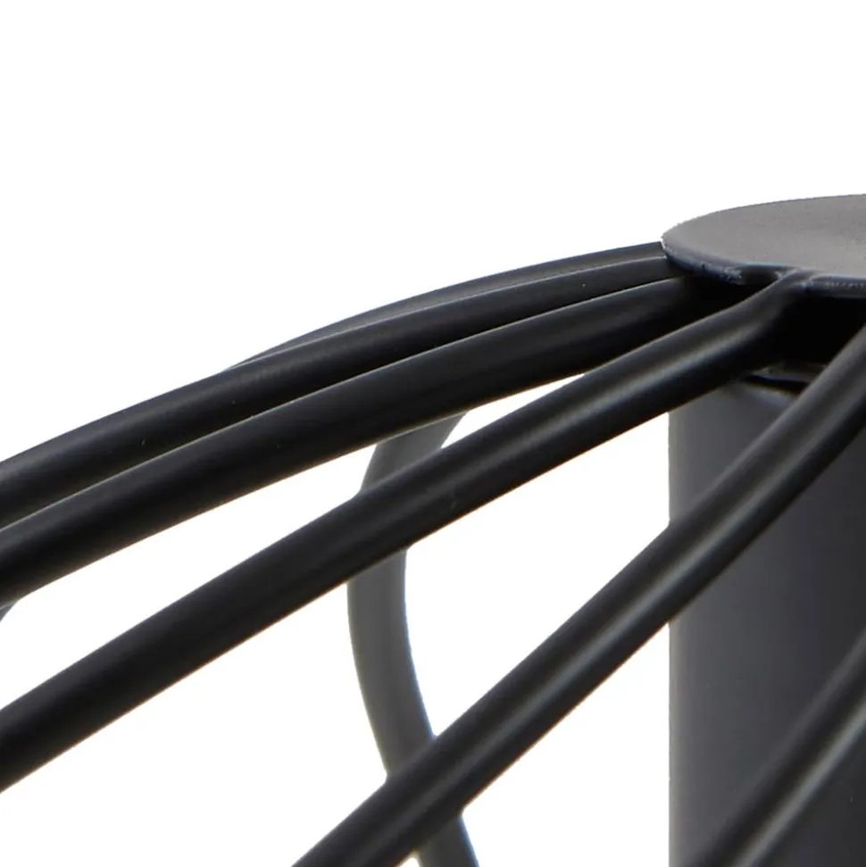 Lindby hængelampe Danika, rund, Ø 50 cm, sort, metal