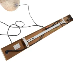 Lindby hængelampe Drakar, Ø 22 cm, 3 lyskilder, rav, glas