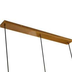 Lindby hængelampe Drakar, Ø 22 cm, 3 lyskilder, rav, glas