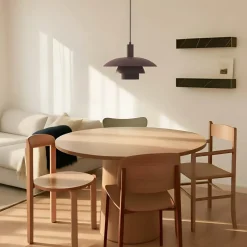 Lindby hængelampe Elorri, brun, metal, Ø 38 cm