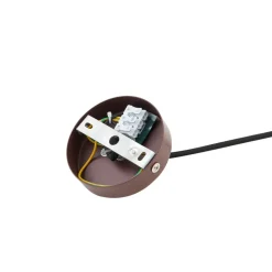 Lindby hængelampe Elorri, brun, metal, Ø 38 cm