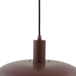 Lindby hængelampe Elorri, brun, metal, Ø 38 cm