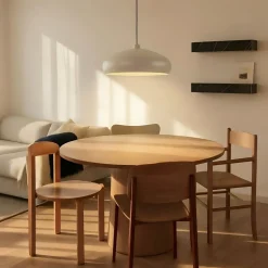 Lindby hængelampe Elover, beige, Ø 45 cm, jern