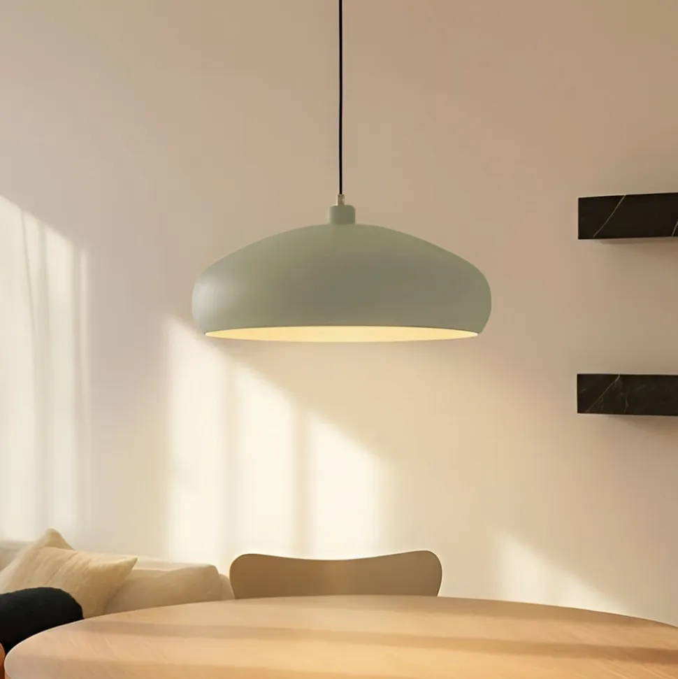 Lindby hængelampe Elover, lysegrøn, Ø 45 cm, jern