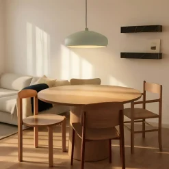 Lindby hængelampe Elover, lysegrøn, Ø 45 cm, jern