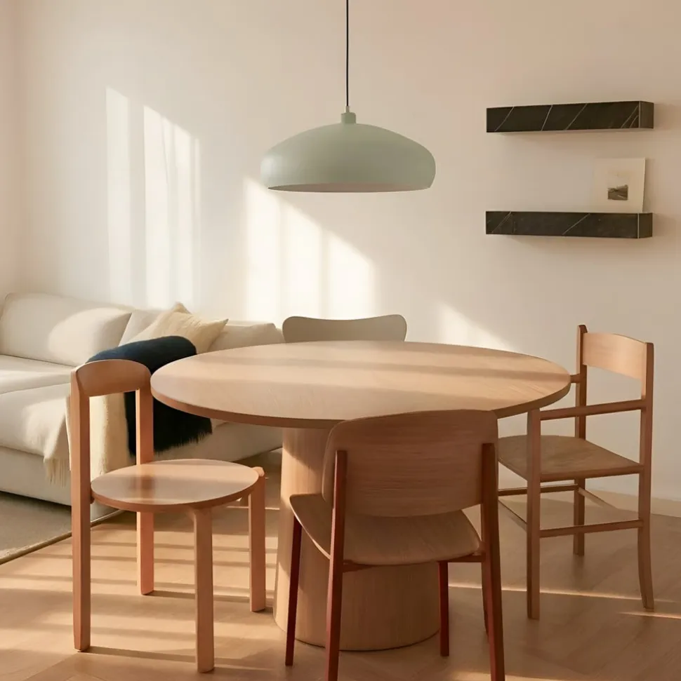 Lindby hængelampe Elover, lysegrøn, Ø 45 cm, jern