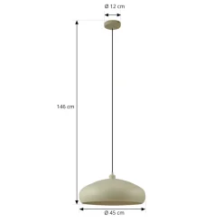 Lindby hængelampe Elover, lysegrøn, Ø 45 cm, jern