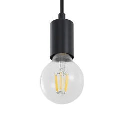 Lindby hængelampe Ferris, 4 lyskilder, 90 cm, træ, E27