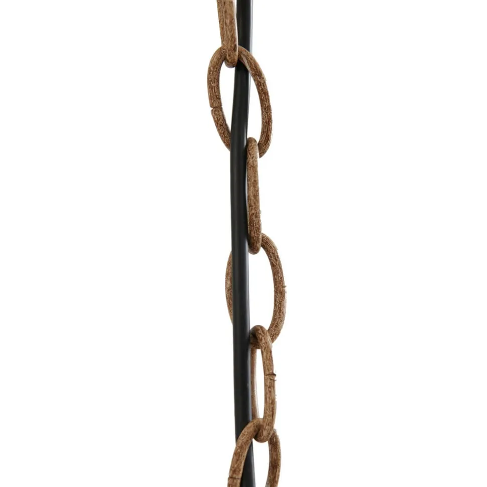 Lindby hængelampe Fibi, brun, gevir, 6 lyskilder E14