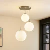 Lindby hængelampe Heleska, hvid, glas, 3 lyskilder, Ø 47cm