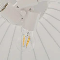 Lindby hængelampe Helin, hvid, Ø 70 cm, tekstil, 3 x E27