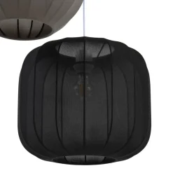 Lindby hængelampe Helin sort/hvid/grå, Ø 60 cm, 3 lyskilder