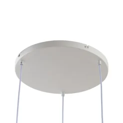 Lindby hængelampe Helin sort/hvid/grå, Ø 60 cm, 3 lyskilder