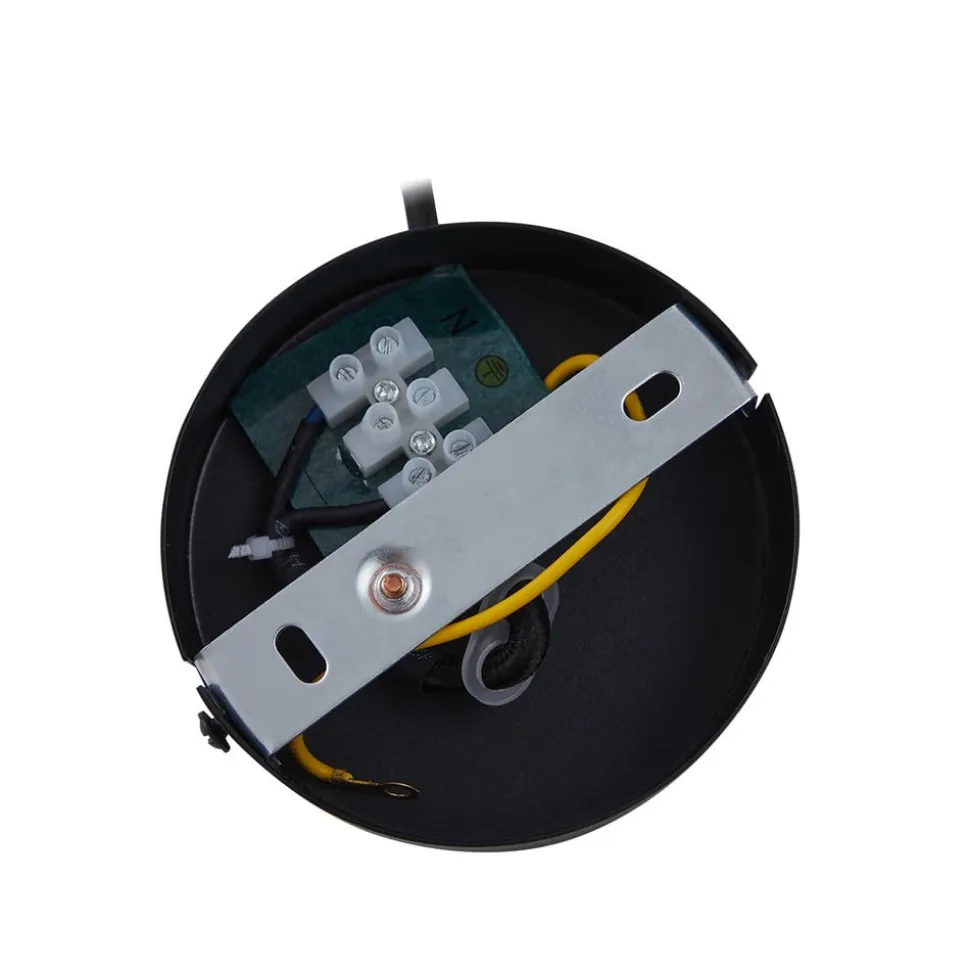 Lindby hængelampe Hildur, Ø 22 cm, 1 lyskilde, røggrå, glas