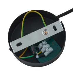 Lindby hængelampe Hildur, Ø 28,5 cm, 1 lyskilde, grå, glas